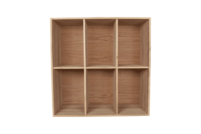 Bookshelf - Eiche (6 Fächer vertikal)
