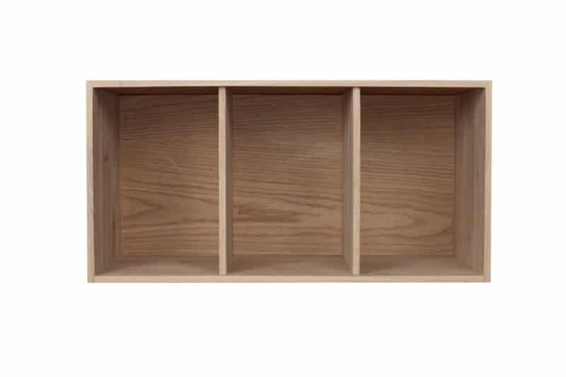 Bookshelf - Eiche (3 horizontale Fächer)