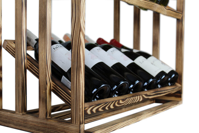 Winenest CO2-freundliches Weinregal aus gebranntem Kiefernholz