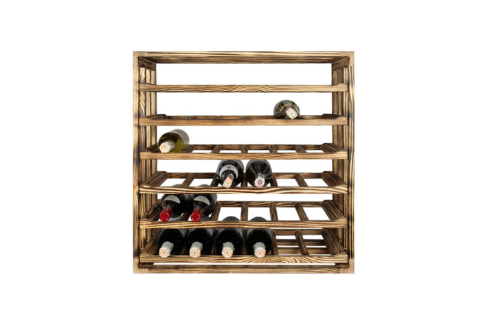 Winenest CO2-freundliches Weinregal aus gebranntem Kiefernholz