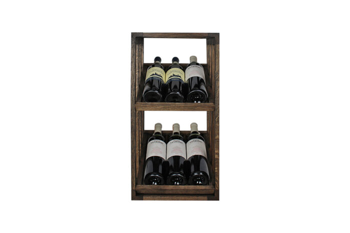 Winenest stapelbares Weinregal aus geräuchertem Eichenholz