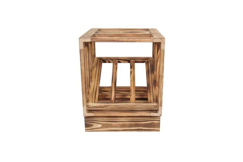 Weinregal Sockel 30cm - Geflammtes Kiefer - Image 3
