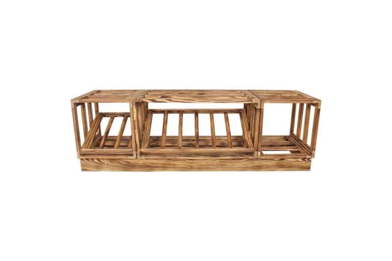 Weinregal Sockel 120cm - Geflammtes Kiefer - Image 3