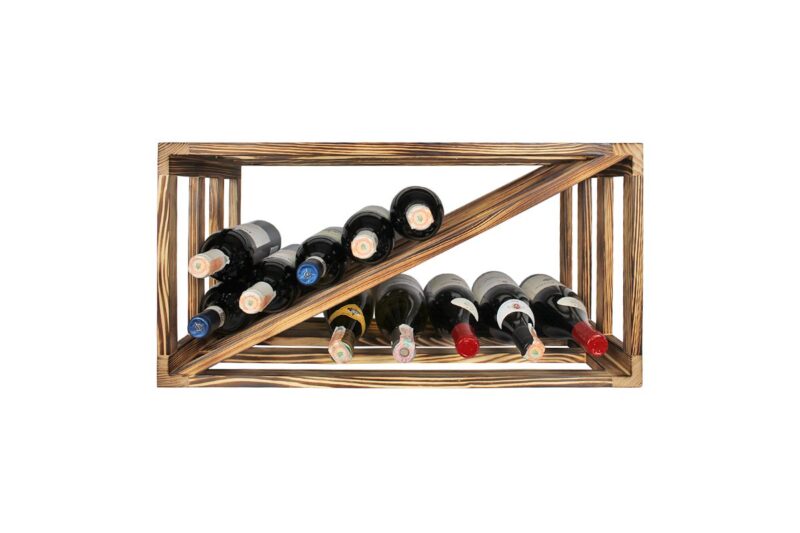 Weinregal - Half Eva - Geflammtes Kiefer - Image 2