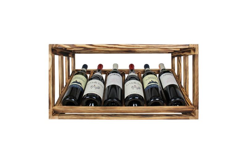 Weinregal - Half Mia Horizontal - Geflammtes Kiefer - Image 2