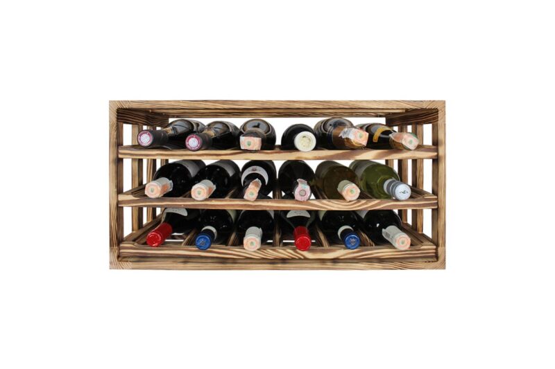 Weinregal - Half Zoe Horizontal - Geflammtes Kiefer - Image 2
