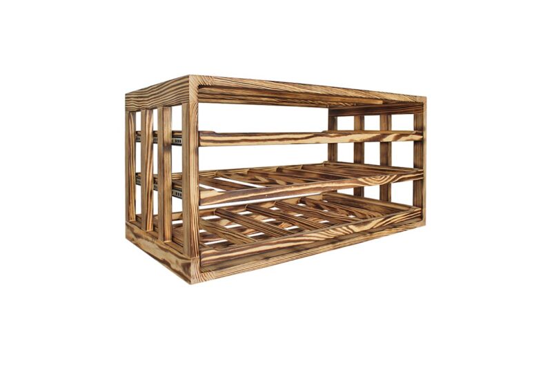 Weinregal - Half Zoe Horizontal - Geflammtes Kiefer - Image 3