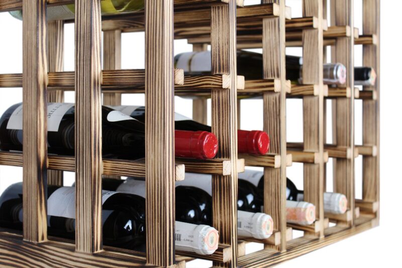 Weinregal - Rex - Geflammtes Kiefer - Image 5