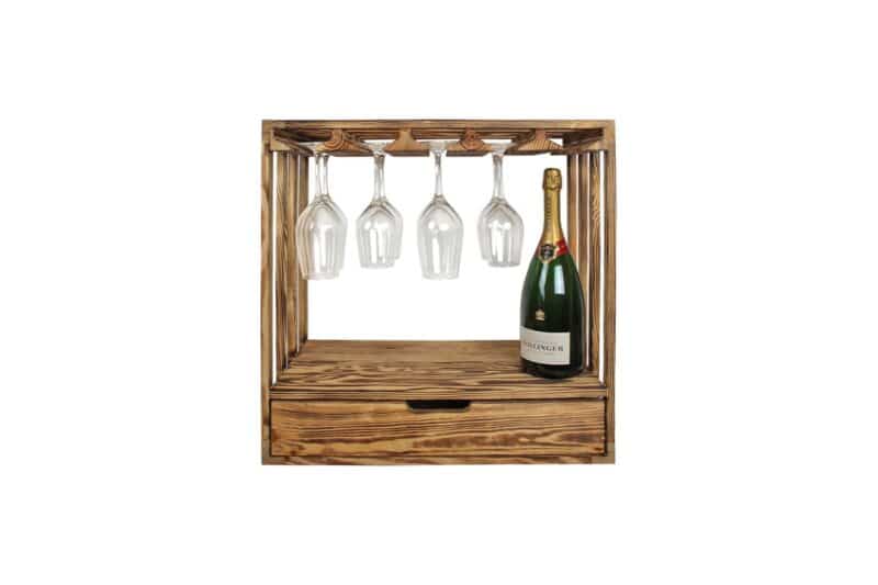 Weinregal - Rio - Geflammtes Kiefer - Image 2