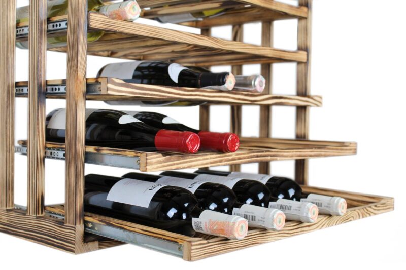 Weinregal - Zoe - Geflammtes Kiefer - Image 7
